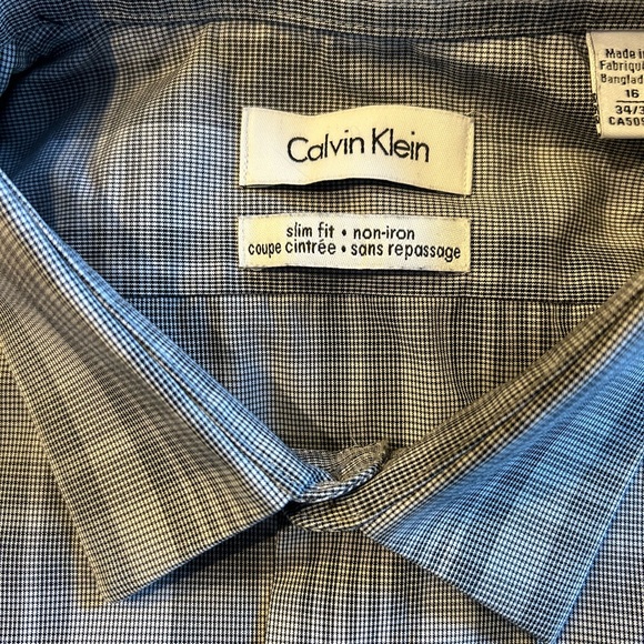 Calvin Klein Dress Shirt - professionally laundered and pressed. (16 inch neck) - Picture 2 of 3